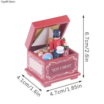 1 комплект 1:12 Кукольный домик, Миниатюрная Коробка для игрушек, Рождественский Щелкунчик, Модель, Детские игрушки для ролевых игр, Аксессуары для Кукольного дома