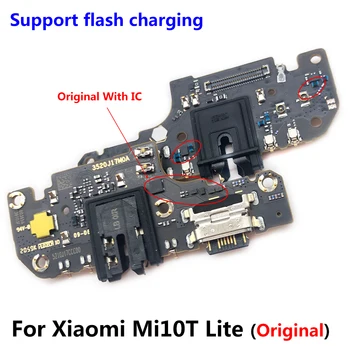 10 шт./лот, Оригинальный USB-порт для зарядки, док-станция для микрофона, гибкий кабель для Xiaomi Mi 10T Lite, запчасти для ремонта