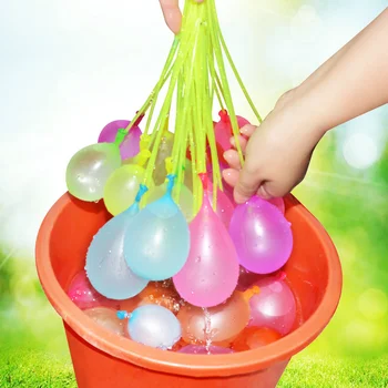 111 шт./пакет Связка водяных шаров, наполненных водяными шарами, Игрушечные латексные воздушные шары, воздушные шары для быстрой инъекции, летняя игровая игрушка