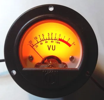 1шт 52 мм Новый измеритель VU S52, измеритель уровня, измеритель мощности, теплая желтая подсветка