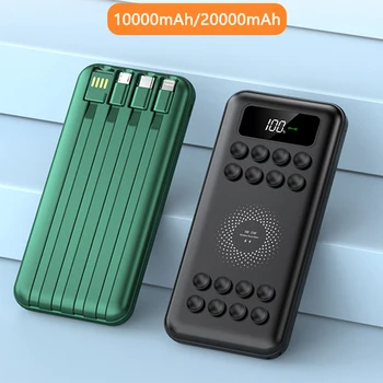 20000 мАч Магнитное Qi Беспроводное Зарядное Устройство Power Bank Встроенный Кабель для iPhone 14 13 12 11 X Samsung S22 S21 Huawei Xiaomi Powerbank