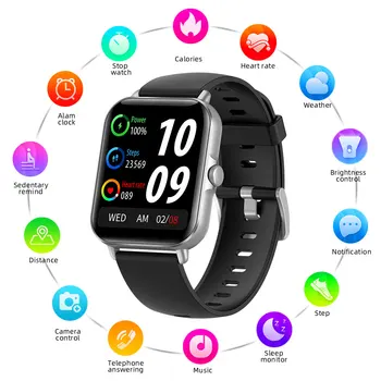 2022 Горячие Bluetooth Смарт-часы с 1,69-дюймовым сенсорным экраном, Фитнес-трекер, Монитор здоровья, сна, Умные часы для женщин, мужчин