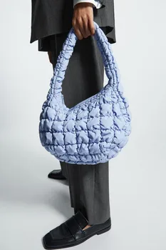 2023, Новая Модная Женская Плиссированная мини-сумка, Женская сумка в форме Облака, сумки для подмышек с застежкой-молнией