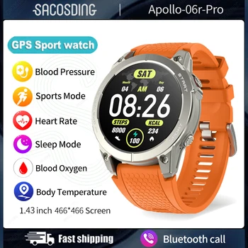 2023 Новые мужские смарт-часы с GPS, Bluetooth-вызов, Умные часы, Фитнес-часы, пульсометр, кислород в крови, часы для здоровья Xiaomi Huawei IP68