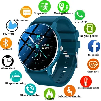 2023 Смарт-Часы Мужские Bluetooth Call 1,28 Дюймов с Полным сенсорным экраном IP67 Водонепроницаемый Пульсометр Фитнес-Трекер Женские умные часы