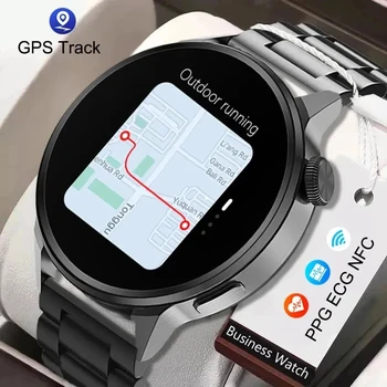 2023New ЭКГ + PPG Смарт-Часы Мужские NFC Bluetooth Вызов GPS Спортивные Трековые Часы IP68 Водонепроницаемый Фитнес-Трекер Smartwatch Для Huawei