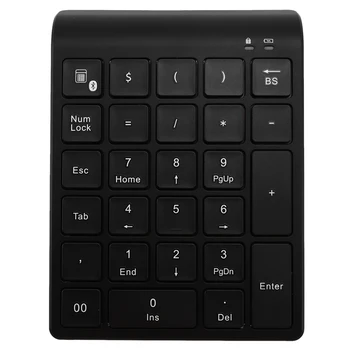 27 Клавиш Беспроводной цифровой клавиатуры Bluetooth Мини-цифровая клавиатура с большим количеством функциональных клавиш Цифровая клавиатура для задач бухгалтерского учета на ПК