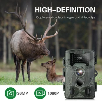 36-мегапиксельная игровая камера 1080P с ночным видением, 3 датчика PIR, водонепроницаемая инфракрасная охотничья камера с активацией движения IP66