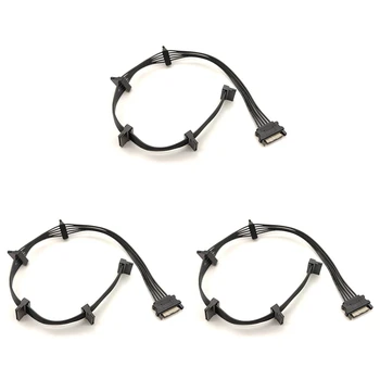 3x15pin SATA Блок питания Разветвитель кабеля Жесткий диск от 1 штекера до 5 штекеров Удлинитель шнура питания для DIY PC Sever