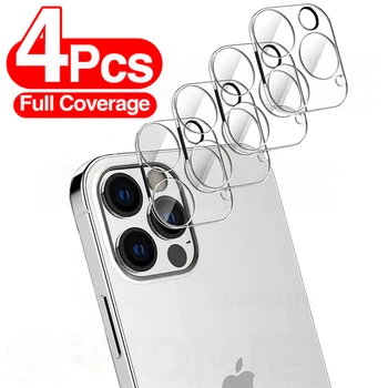 4 шт. Защитное стекло для объектива камеры для iPhone 11 12 13 14 Pro Max, закаленное стекло для iPhone 14 Plus 12 13, защита для мини-камеры
