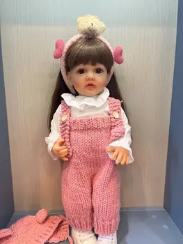 55 СМ Reborn Baby Силиконовая Бетти для Всего Тела, Водонепроницаемая Кукла для маленьких Девочек, Реалистичная Мягкая Кукла для Новорожденных с Обувью