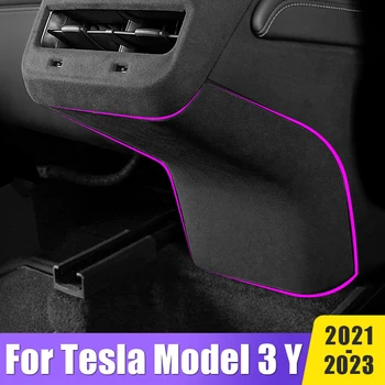 ABS Автомобильная Задняя Крышка Вентиляционного Отверстия Кондиционера Против Ударов Накладка Наклейка Для Tesla Модель 3 Y 2017 2018 2019 2020 2021 2022 2023