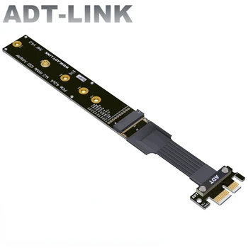 ADT M.2 Key M SSD для PCIe 4.0 3.0 X1 Адаптер PCI Express Riser Card Гибкий плоский кабель для твердотельного удлинителя M.2 NVMe