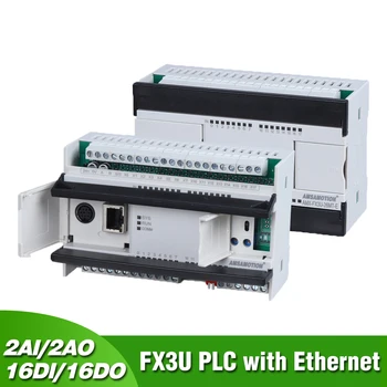 FX3U-26MR ПЛК Ethernet Порт для Программируемого логического контроллера Mitsubishi FX3U-26MT FX3U-48MR Транзисторная Релейная Аналоговая плата