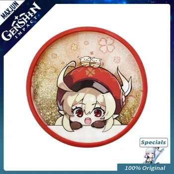 [Genshin Official] Genshin Impact Оригинальная аниме фигурка, акриловая подставка для зыбучих песков, Klee Kawaii, 10 см, коврик для чашки, игровой Косплей