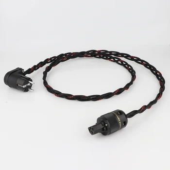 Hi-end 7N OFC из чистой меди версия для ЕС/США провод шнура питания Hi-Fi аудио кабель питания переменного тока с родиевым покрытием штекерный разъем питания