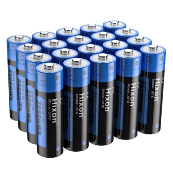Hixon-литий-ионная аккумуляторная батарея 1,5 В 3500 МВтч типа АА, зарядное устройство с 4 слотами, максимальный ток разряда 3А. Для мыши, будильника, ручки, подсветки