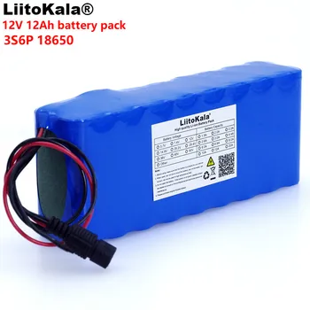 LiitoKala 12 В 12A 18650 Литиевая батарея емкостью 12000 мАч Литиевая батарея с Электронным замком BMS 75 Вт камера видеонаблюдения UES