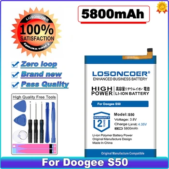 LOSONCOER Аккумулятор Большой Емкости для Doogee S50 Аккумулятор 5800 мАч для Doogee S50 Высококачественный Мобильный телефон BAT17S505180