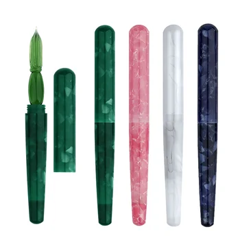 MAJOHN N10 Стеклянная ручка для погружения в Смолу 0,6 ~ 0,8 мм Стеклянный Наконечник Для Письма школьников, Рисующих Подарочные ручки зеленый синий розовый