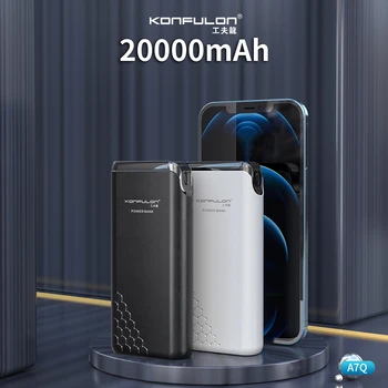 Power Bank Большой Емкости 20000 мАч QC 22,5 Вт Быстрая Зарядка Портативный Power Bank Вспомогательный Внешний Аккумулятор для iPhone 12 13 Xiaomi