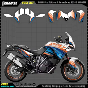 PowerZone for Custom Team Графика Фоны Наклейки Комплект Наклеек Для Мотоцикла KTM 17-20 ADV1290 R S 006