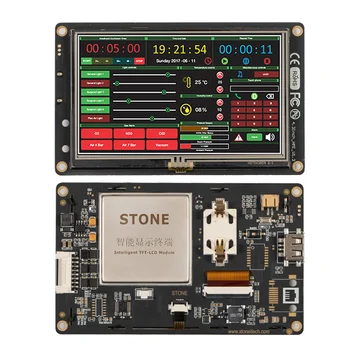 STONE 4,3-дюймовый электронный компонент HMI с сенсорным ЖК-дисплеем с последовательным интерфейсом и процессором