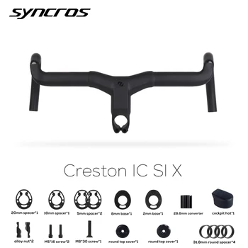 Syncros Creston IC Sl x С полной внутренней прокладкой кабеля, руль для шоссейного велосипеда T1000, Карбоновая кабина с гравийным покрытием Di2