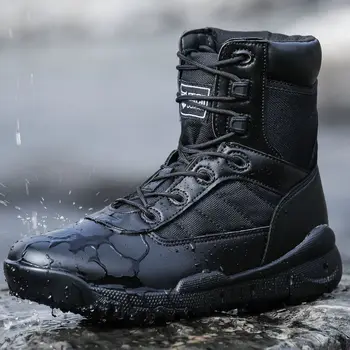 Аутентичные новые Армейские ботинки, Мужская защитная ультралегкая Дышащая тренировочная обувь для пешего туризма в пустыне с высоким берцем