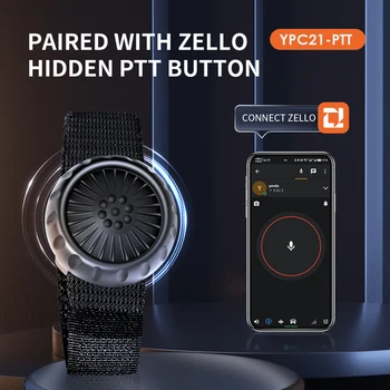 Беспроводная Bluetooth PTT Кнопка Управления портативной рацией, Регулируемая для Мобильного телефона Android IOS, Низкое Энергопотребление для Zello Push-to-Talk