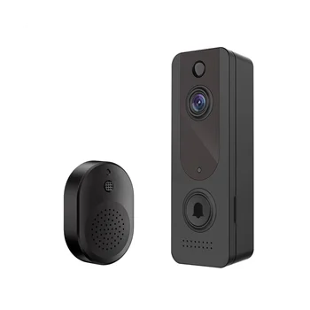 Беспроводная камера дверного звонка, WiFi Умная видеокамера дверного звонка, интеллектуальное обнаружение человека, ночное видение, оповещение в режиме реального времени