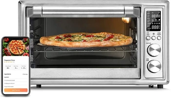 Воздушная Фритюрница CS130-AO, Конвекционная печь с большой столешницей из нержавеющей стали 32QT для пиццы, Гриль, 12 в 1, Серебристый