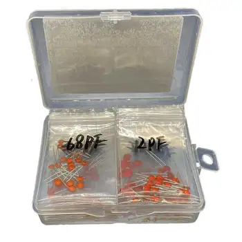 Всего доступно 300 упаковок образцов 30 типов магнитно-керамических диэлектрических конденсаторов с керамическим чипом 2pF-0,1 мкФ 100nF.