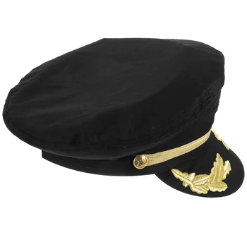 Вышитая шляпа моряка, шляпа капитана лодки, аксессуар для костюмированной вечеринки