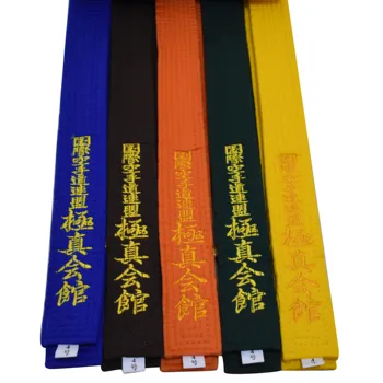 Горячие профессиональные пояса для Киокушинкай Кай каратэ Kyokushin Kai Kan IKO, цветные пояса для каратэ