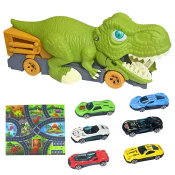 Грузовики с Динозаврами, детские игрушки с динозаврами, Инженерная модель автомобиля, игрушка, Привлекающая внимание вашего ребенка Забавным проглатыванием автомобиля и