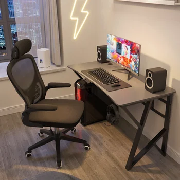 Двусторонняя текстура из углеродного волокна, компьютерный настольный стол, домашний игровой стол, стол для спальни, современный письменный стол, студенческий письменный стол