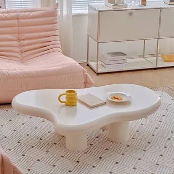 Дизайн кофейного столика в форме французского крема, Домашняя Гостиная, Диван Сбоку, Современный минималистичный Облачный Журнальный столик, мебель для гостиной