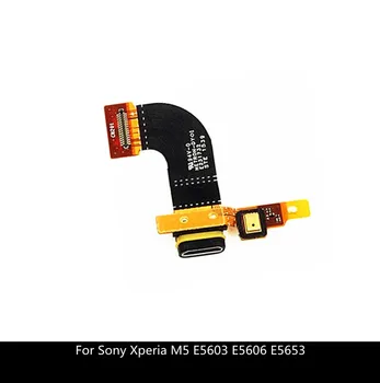 Для Sony Xperia M5 E5603 E5606 E5653 Гибкий Кабель для Зарядки через USB с Микрофоном Запчасти для Ремонта Микрофона