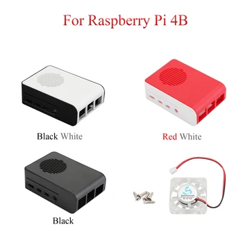 Защитный чехол из АБС-пластика, коробка, корпус с охлаждающим вентилятором DC 5V 0.2A Для Raspberry Pi 4 Model B