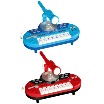 Игрушки для DJ-микшера, 8-клавишный проигрыватель, обучающий ритм, встроенный микрофон, игрушка для DJ-микшера, музыкальные игрушки для вечеринки в честь Дня защиты детей