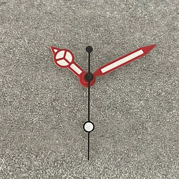 Качественные часовые стрелки с красным краем, белые, с тремя стрелками, Зеленые, светящиеся Часы, стрелка часов для механизма NH35/36/4R/7S