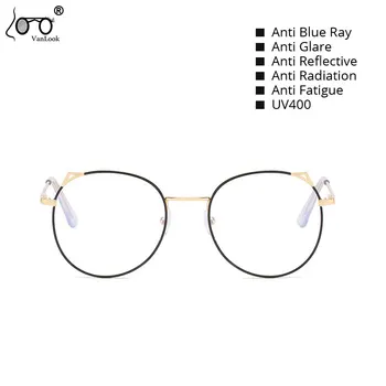 Компьютерные очки с защитой от синего луча, Модные оправы для очков с кошачьими ушками для молодых девушек, оптические очки UV400