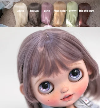 Кукольный парик BJD для кукольных аксессуаров Blythe Size, Игрушечный парик для Кукол, слегка деформированные волосы из Высокотемпературного Шелка для девочек
