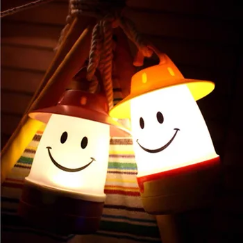Лампа с улыбающимся лицом, ночник, Энергосберегающие креативные аксессуары для детских палаток, походные фонари, Декоративные светильники, атмосфера