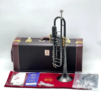 Матовый черный инструмент для игры на трубе Баха 190-37 50 лет Страдивари