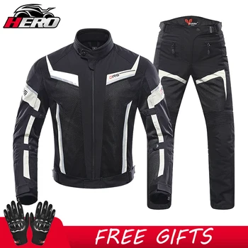 Мотоциклетная куртка, Брюки, Мужские И женские Летние Гоночные куртки с дышащей сеткой, Светоотражающий Мотоциклетный костюм, Сертифицированное CE защитное снаряжение