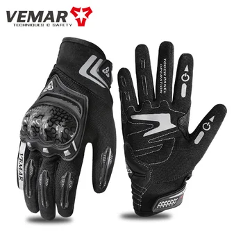 Мотоциклетные перчатки Летние Дышащие С полным защитным сенсорным экраном Для гонок, мотокросса, спортивных перчаток на открытом воздухе