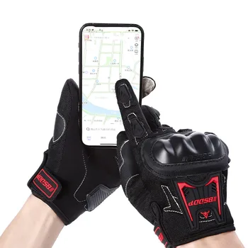 Мужские Женские мотоциклетные перчатки для защиты от падения по бездорожью, защищающие весь палец от прикосновения к экрану телефона для езды на велосипеде на открытом воздухе