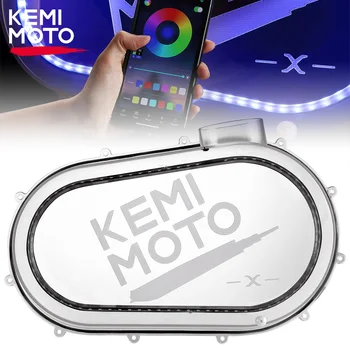 Наружная крышка сцепления RGB LED ABS Clear CVT KEMIMOTO UTV #420212505 Совместима с Can-Am Maverick X3 Max R RR 2018-2022